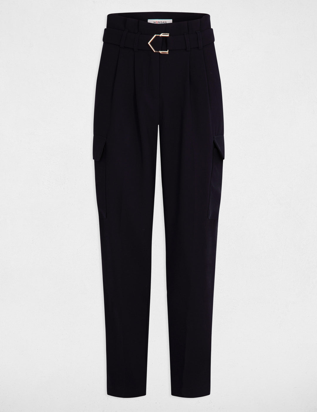 Pantalon carotte ceinturé