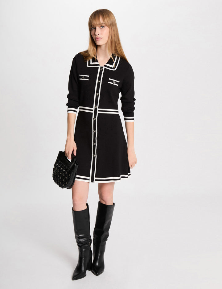 Robe tricot courte trapèze