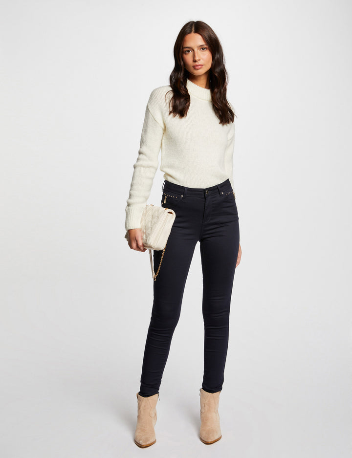 Pantalon skinny aspect satin
