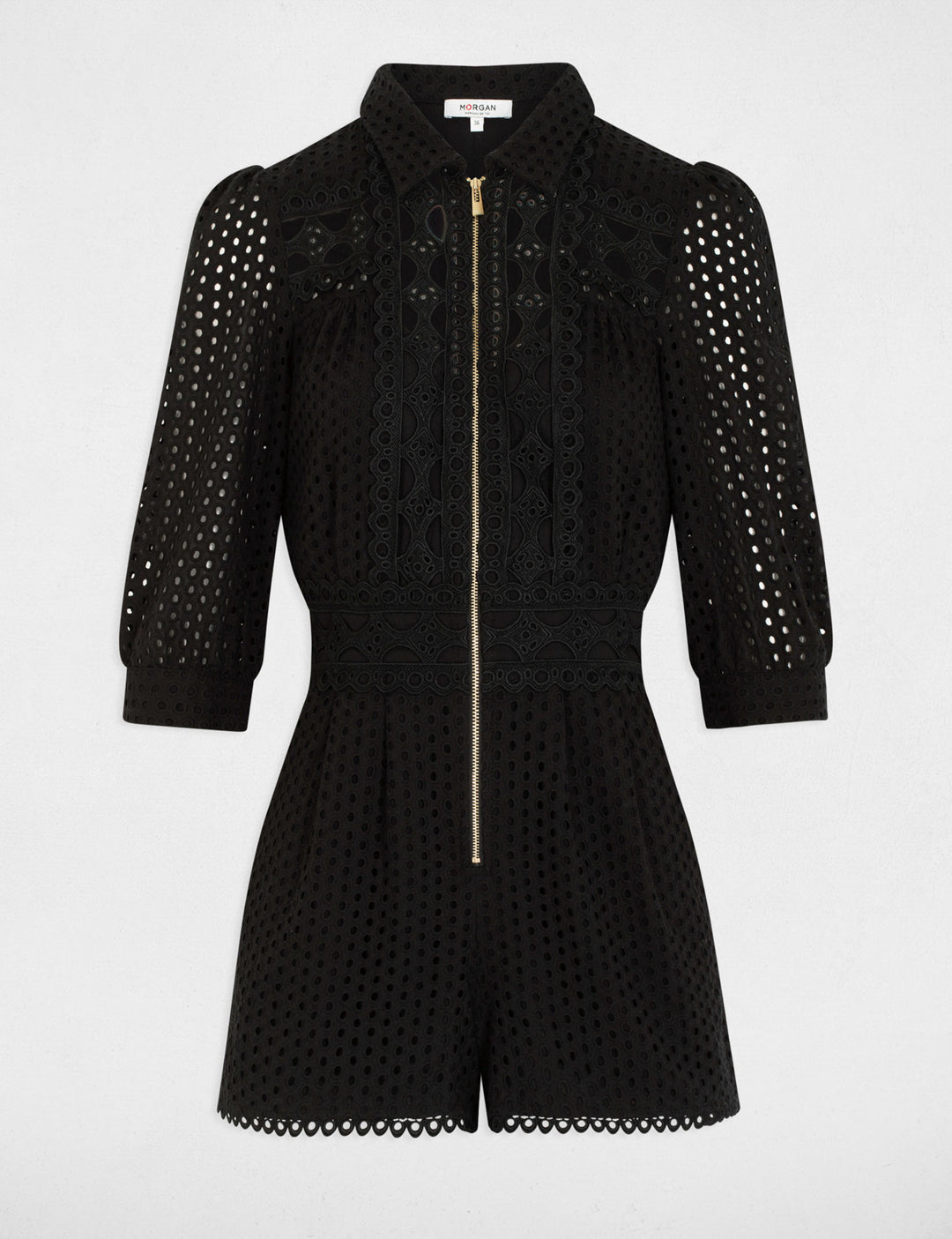 Combinaison droite broderie anglaise