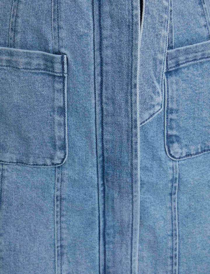 Robe courte droite en jean