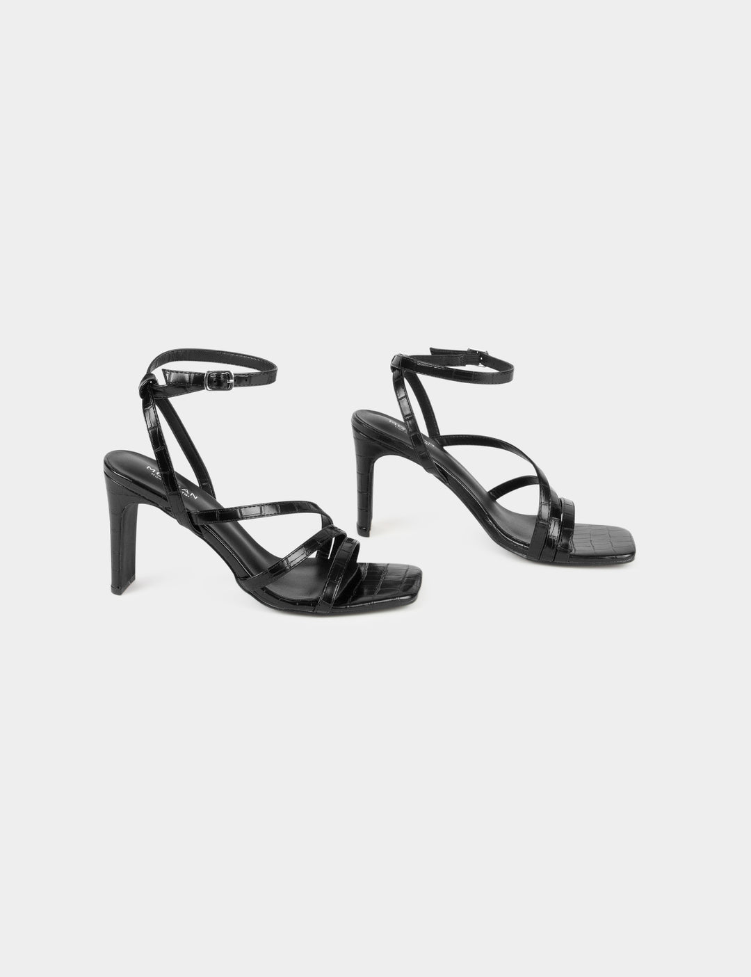 Sandales à  talons croco vernies