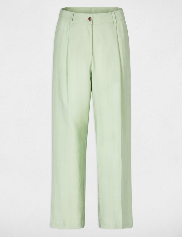 Pantalon carotte taille haute