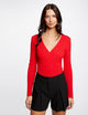 Pull manches longues col cache-coeur