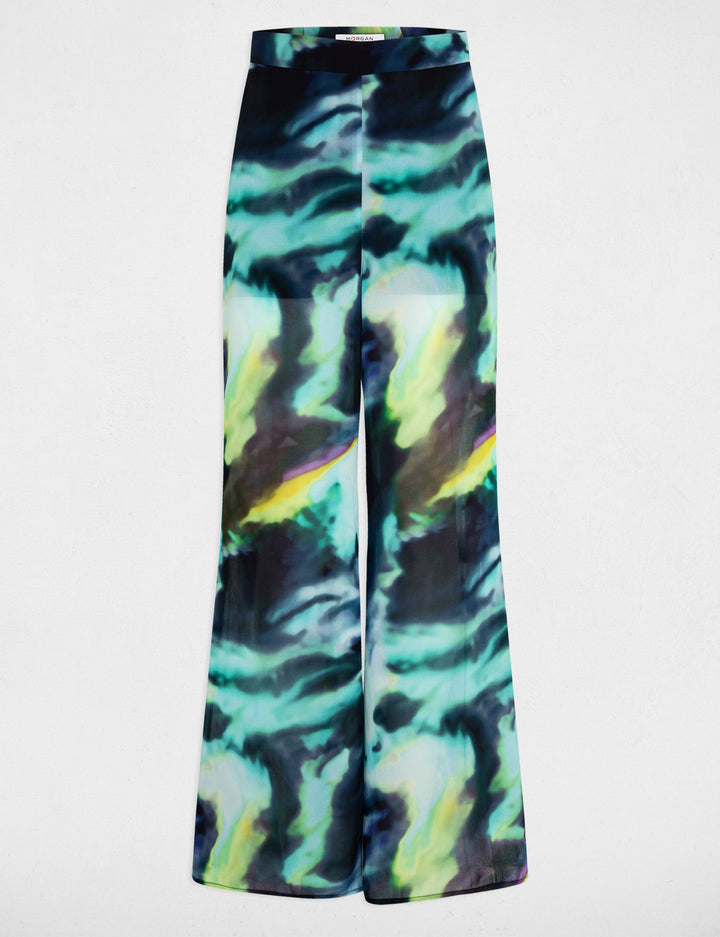 Pantalon large imprimé