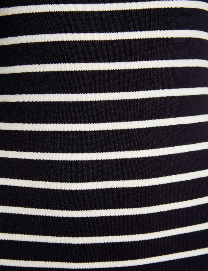 Robe tricot midi à  rayures