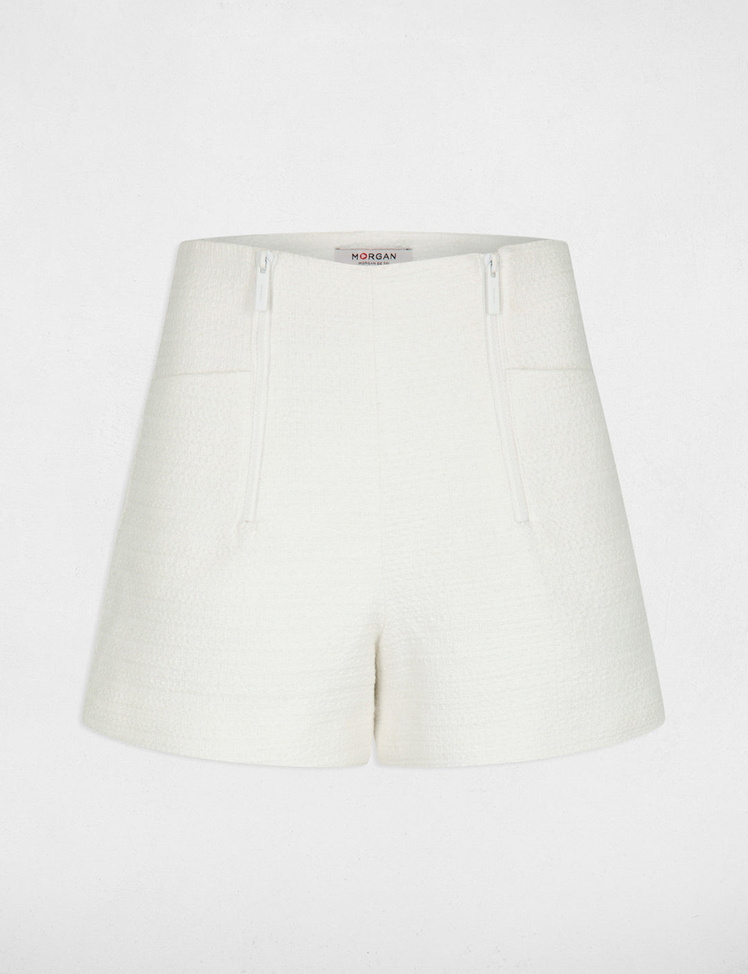 Short taille haute tweed