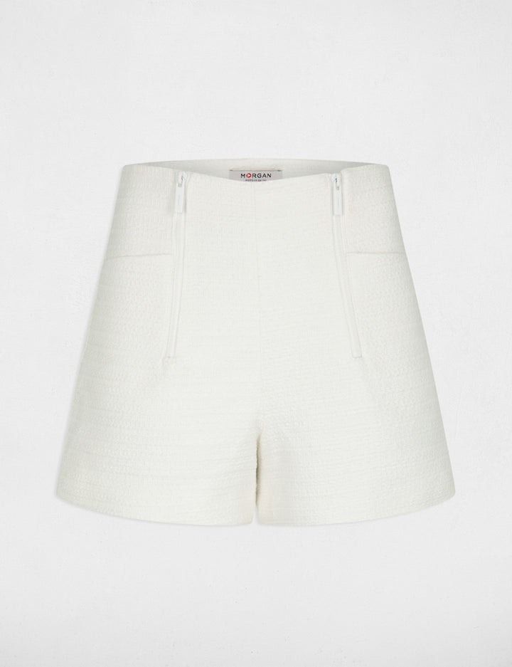 Short taille haute tweed