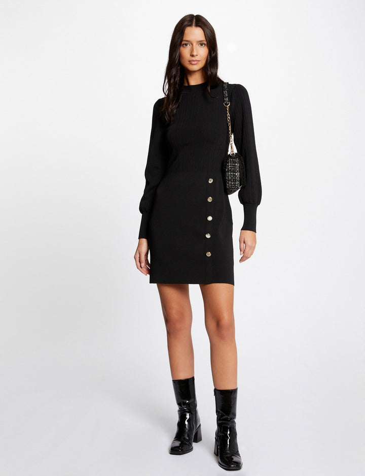 Robe pull ajustée avec boutons