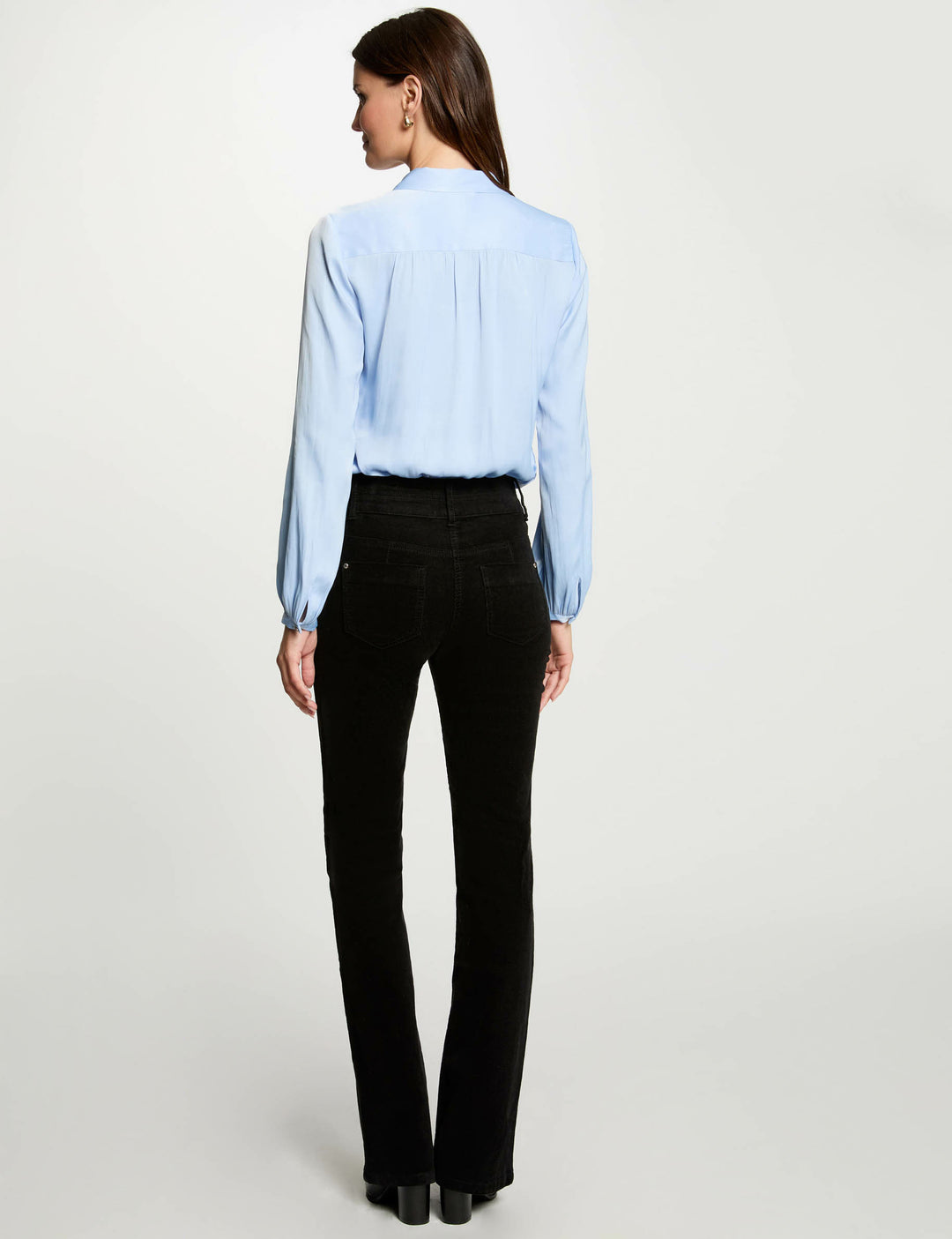 Chemise manches longues satin