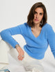 Pull manches longues maille duveteuse