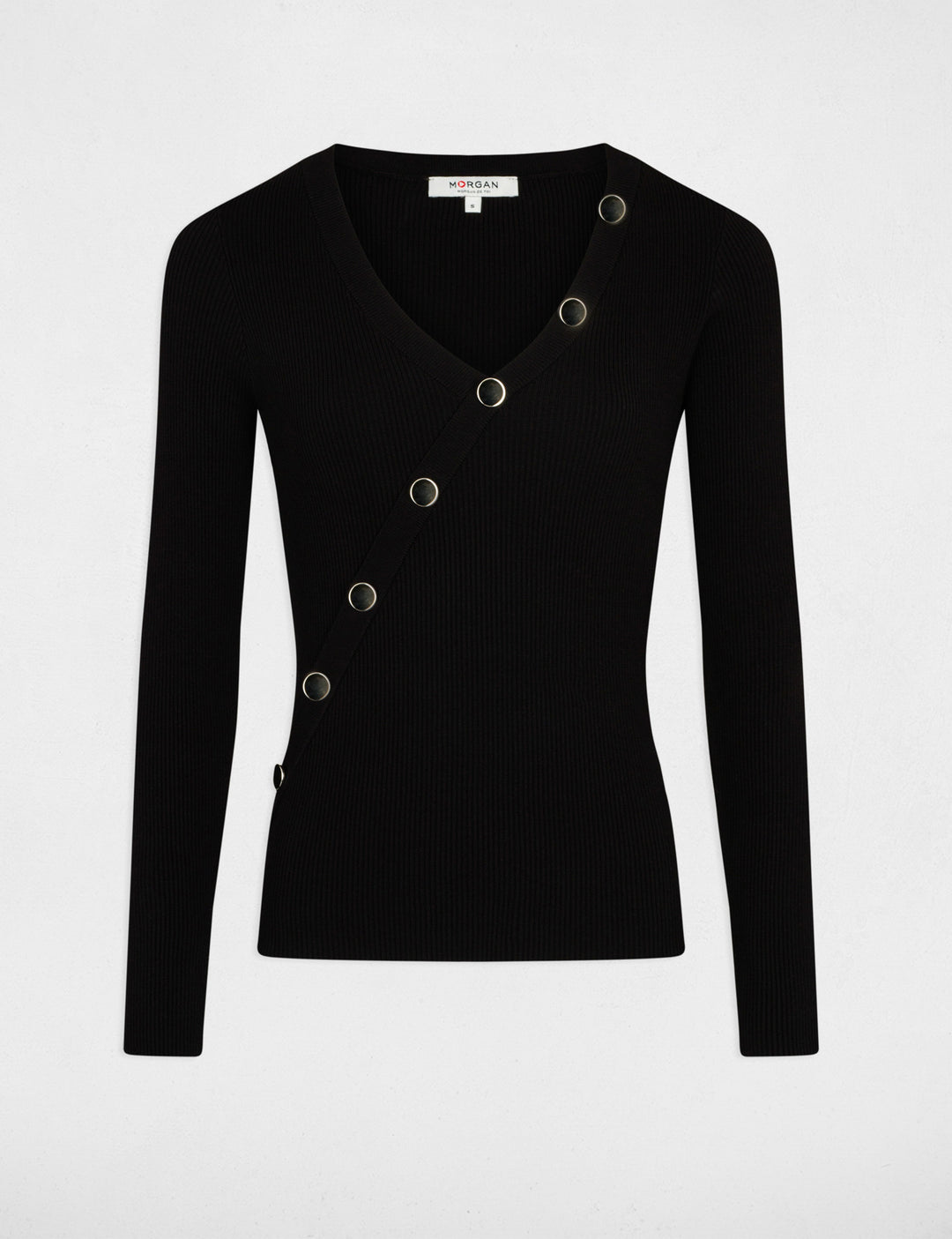 Pull manches longues avec boutons