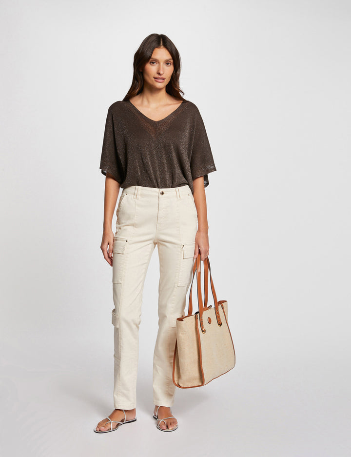 Pantalon cargo taille haute