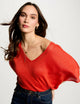 Pull col en V manches courtes