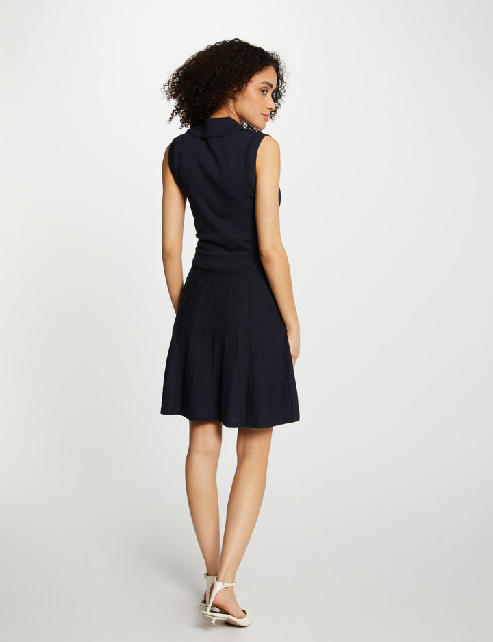 Robe tricot trapèze à  boutons