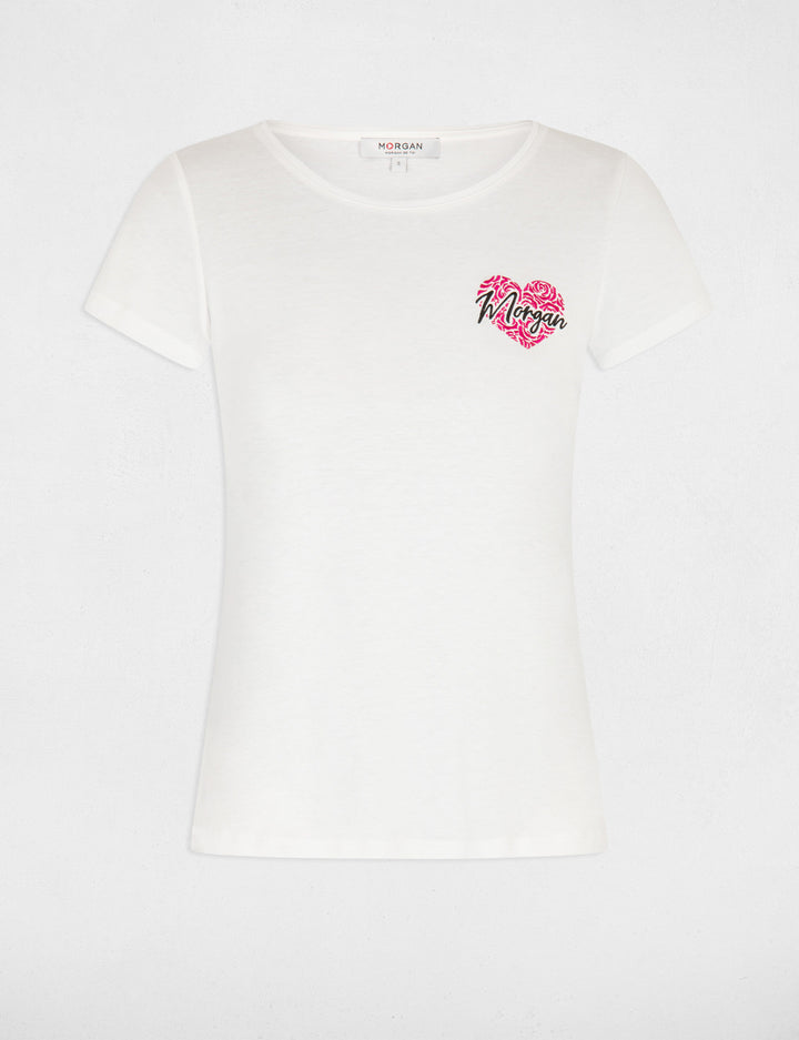 T-shirt manches courtes brodé