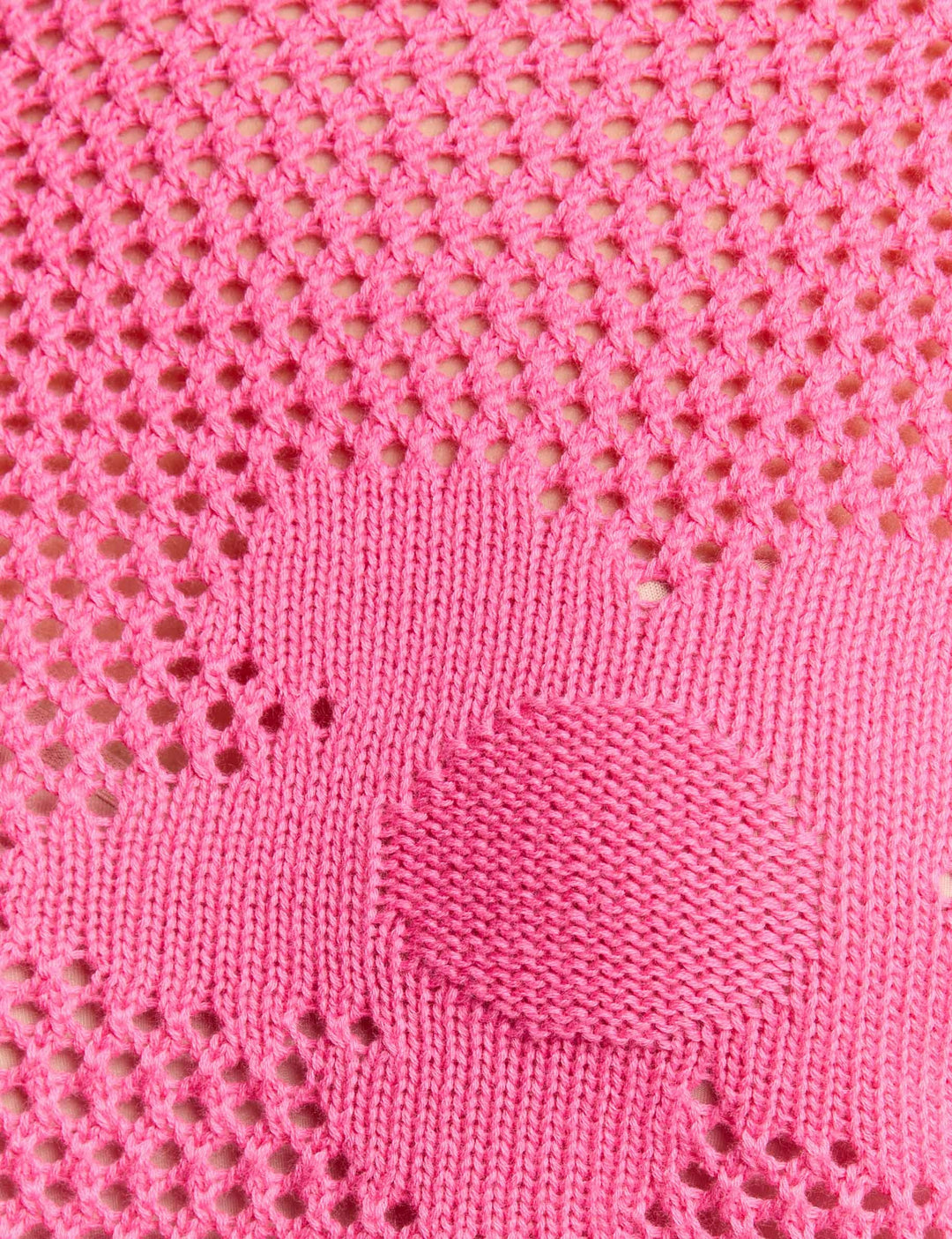 Pull col rond ajouré