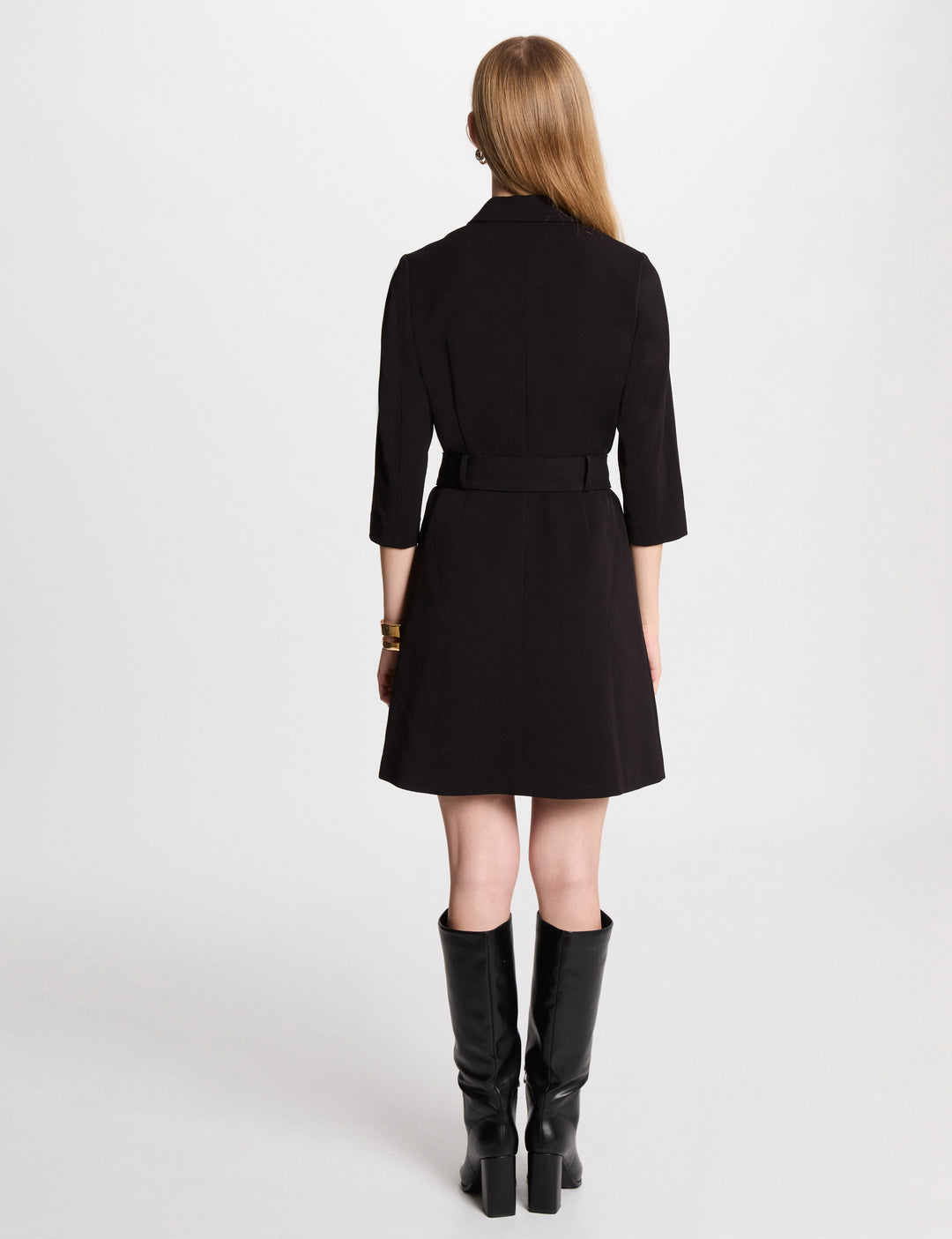 Robe courte ajustée zippée