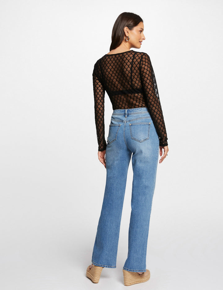 Jeans droit avec clous