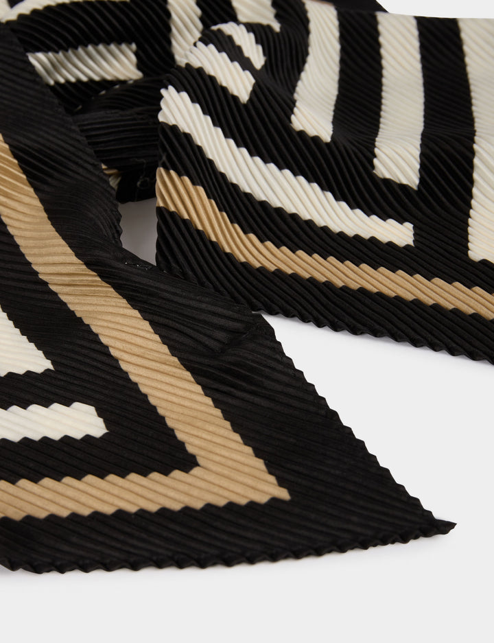 Foulard plissé imprimé