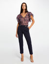 Pantalon tailleur ajusté 7/8ème