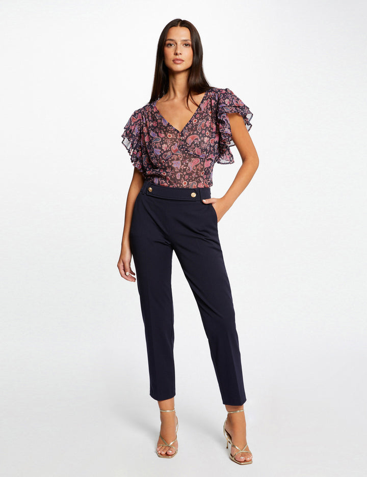 Pantalon tailleur ajusté 7/8ème