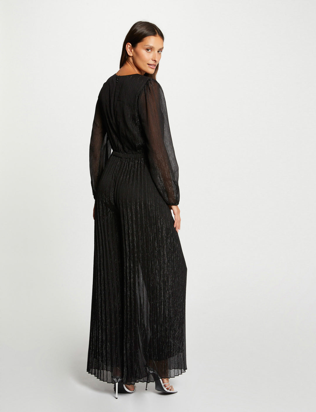 Combinaison jambes larges plissées