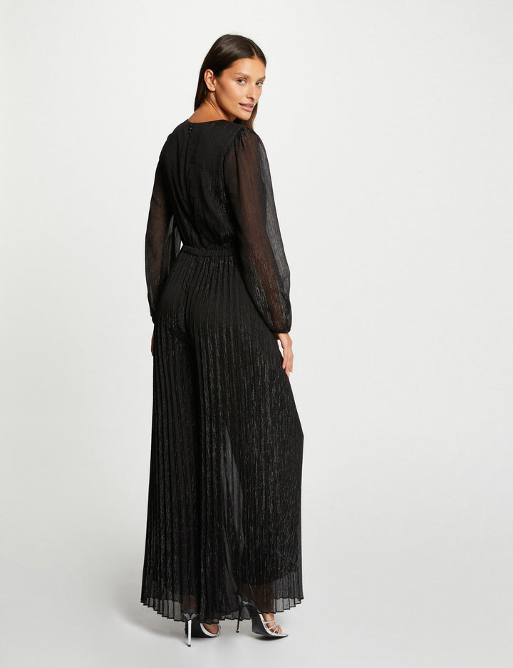 Combinaison jambes larges plissées