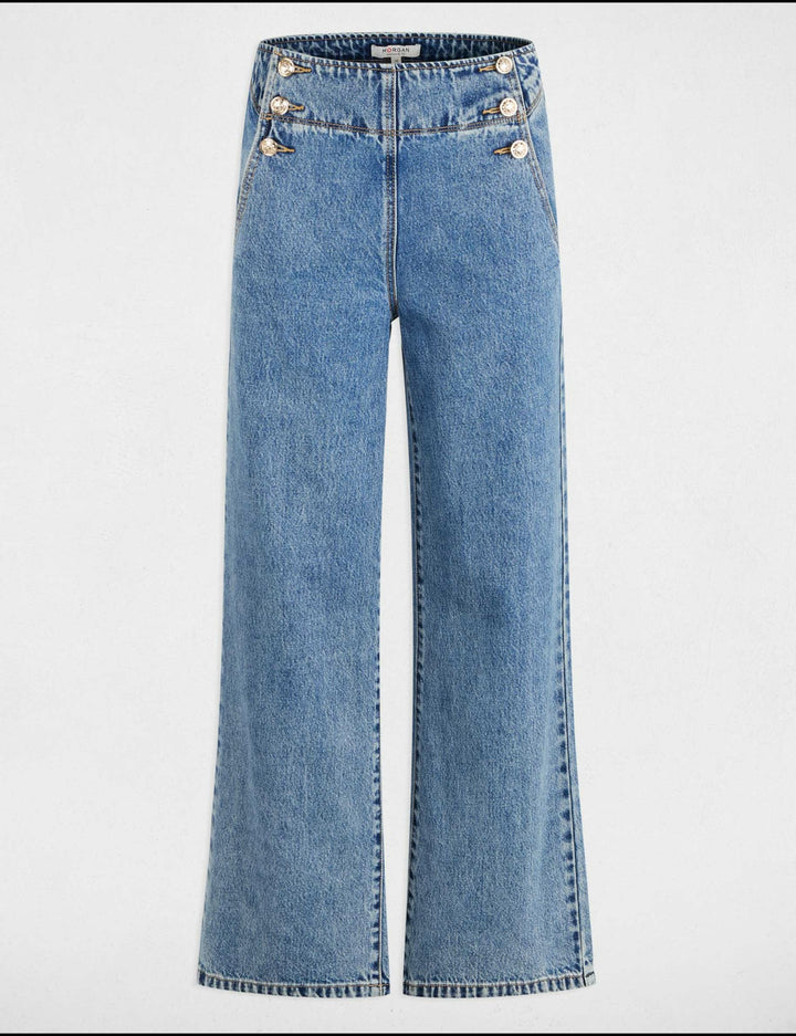 Jeans bootcut taille haute