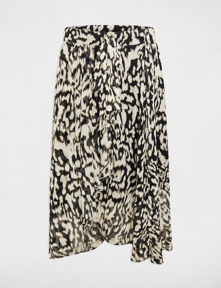 Jupe midi imprimé animalier