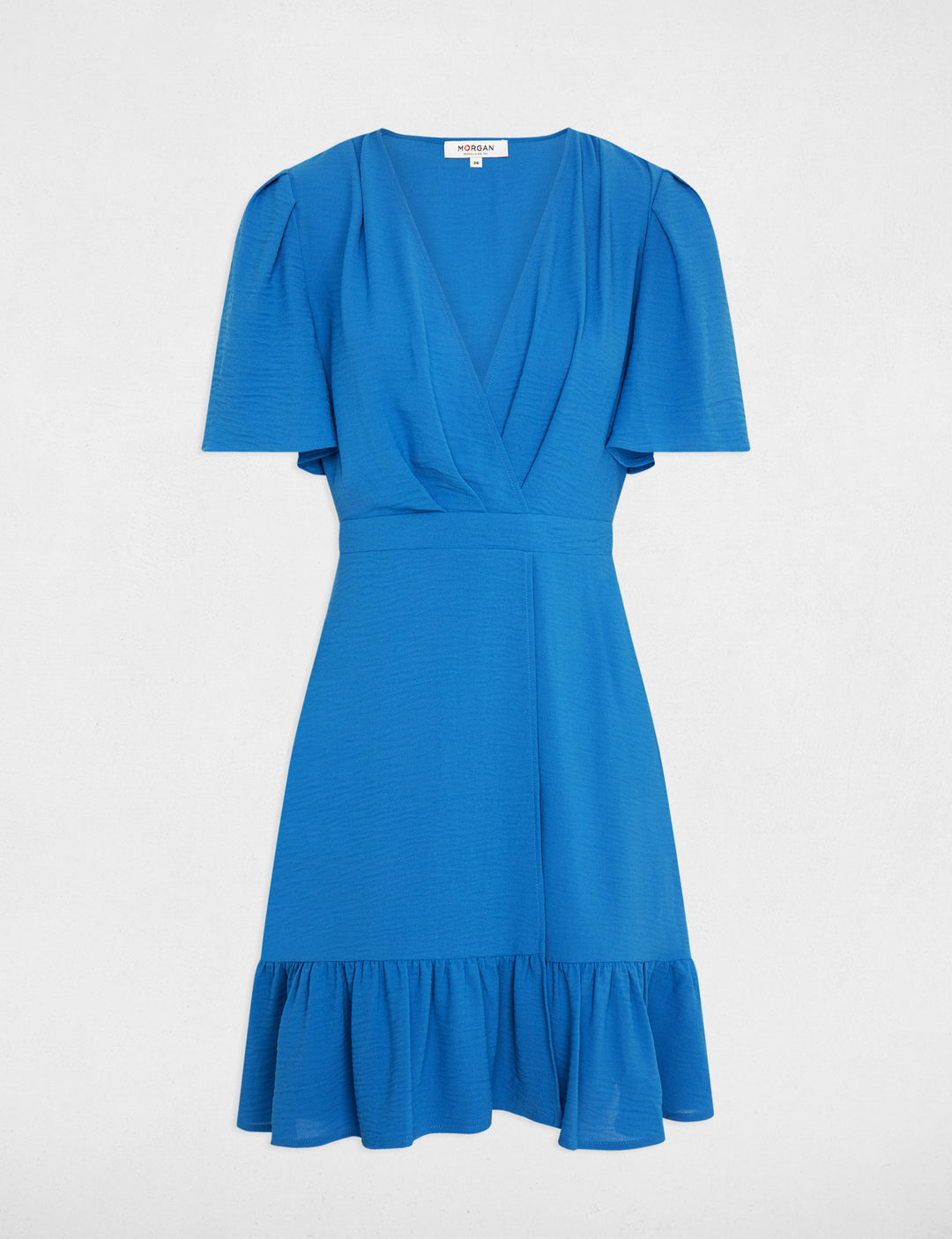 Robe courte fluide volants
