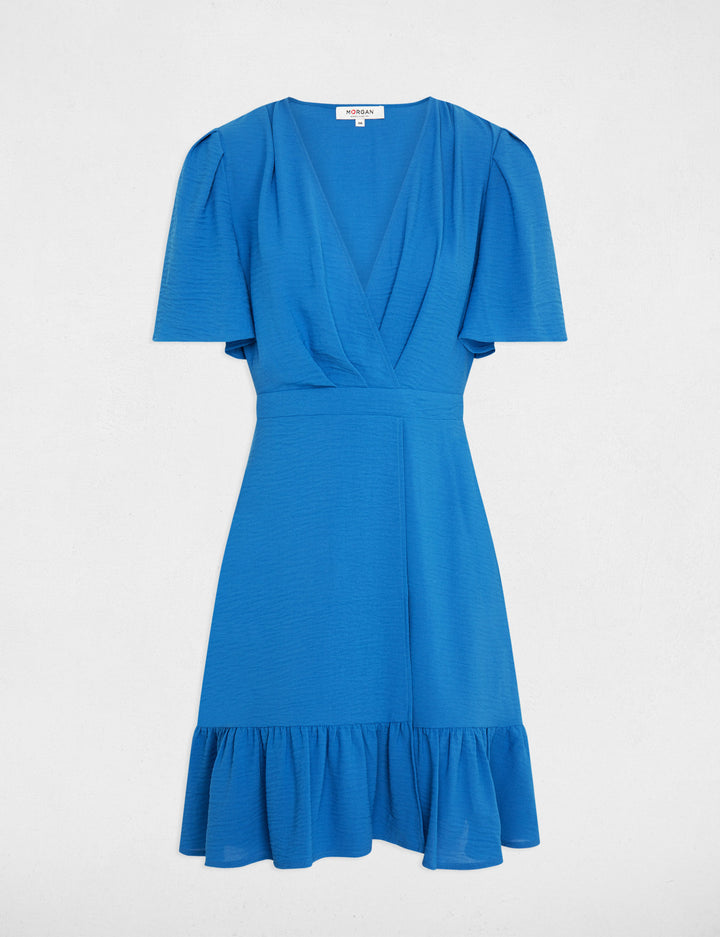 Robe courte fluide volants