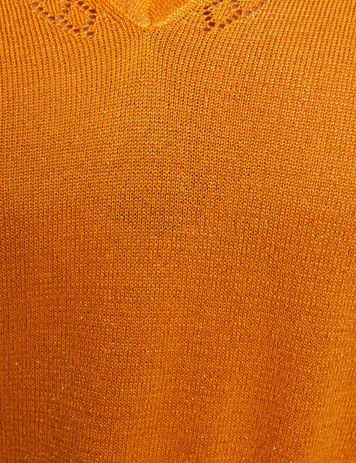 Pull col en V manches courtes