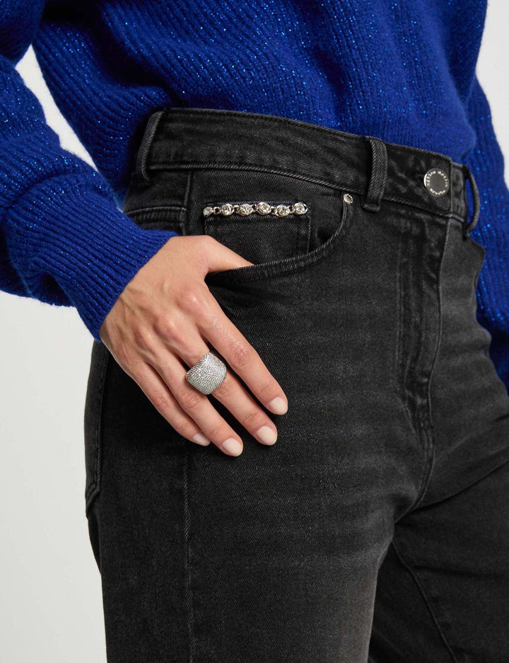 Jean large taille haute