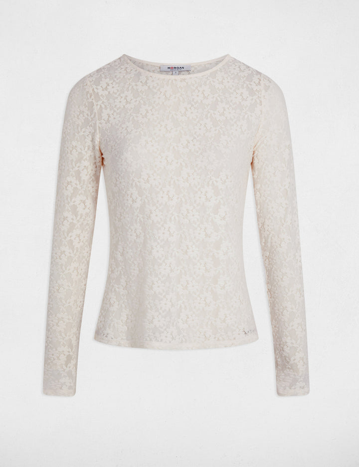 T-shirt dentelle cintré