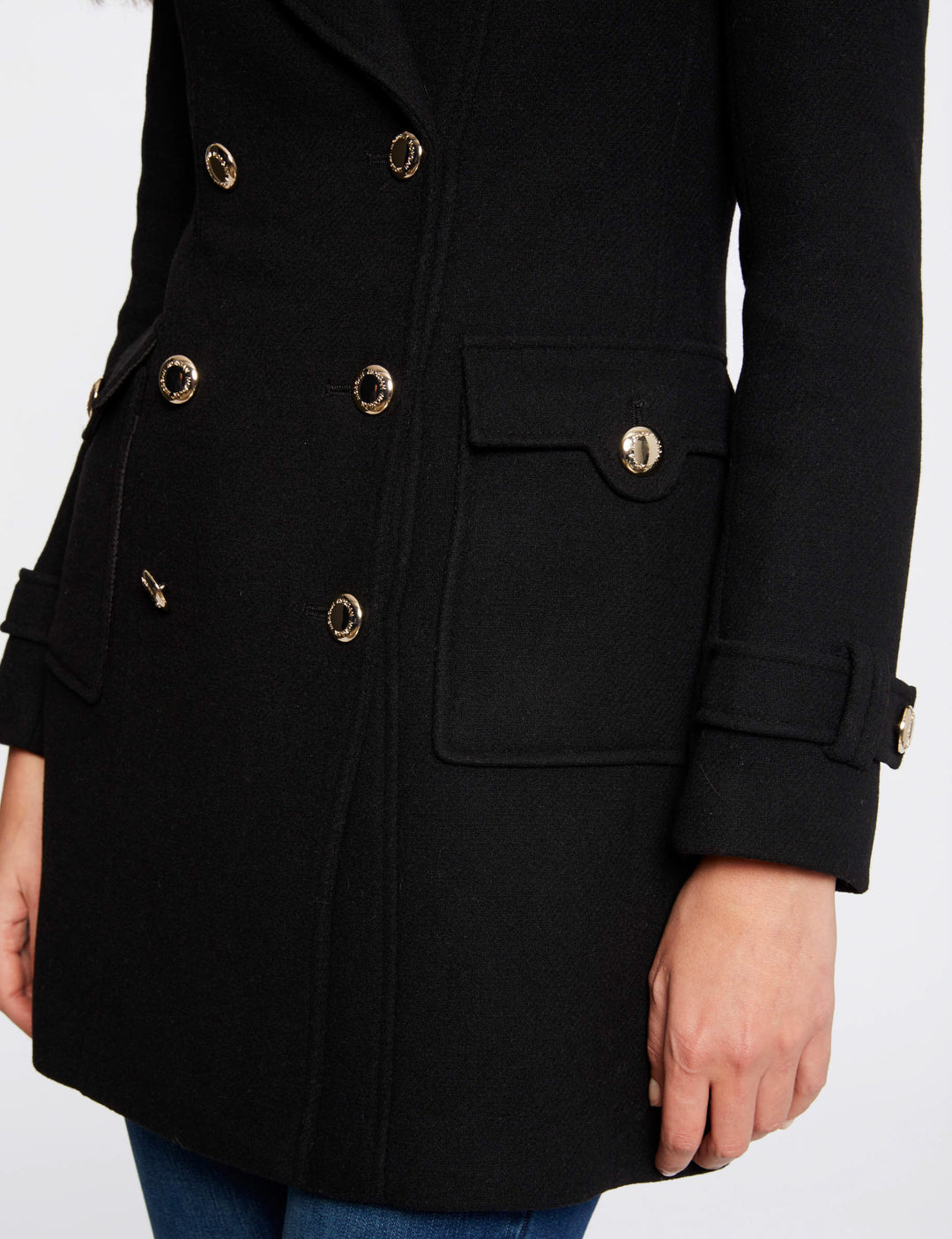 Manteau droit boutonné