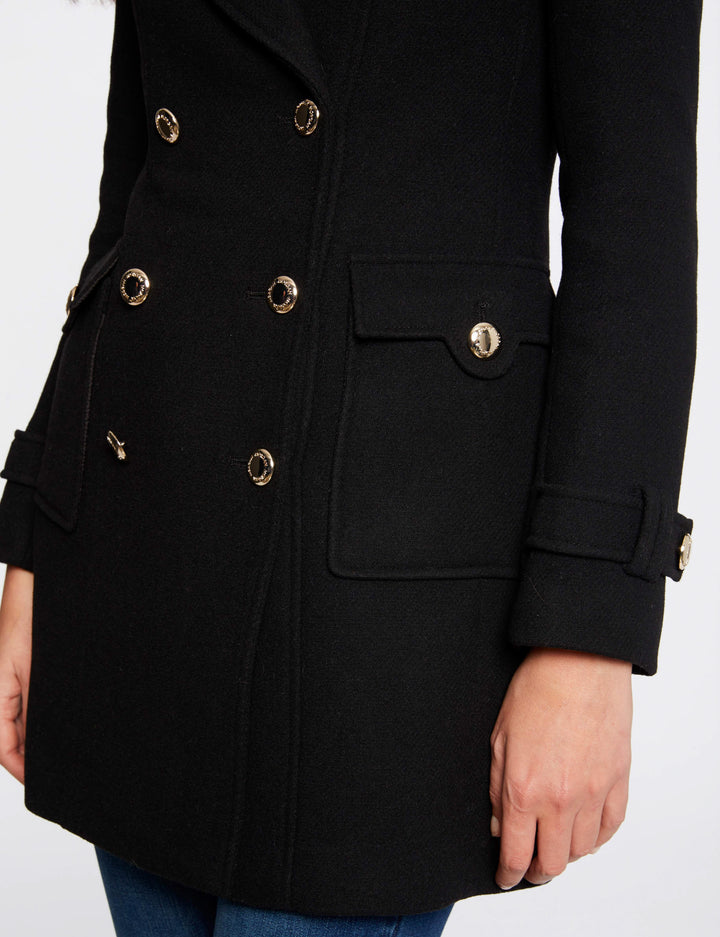 Manteau droit boutonné