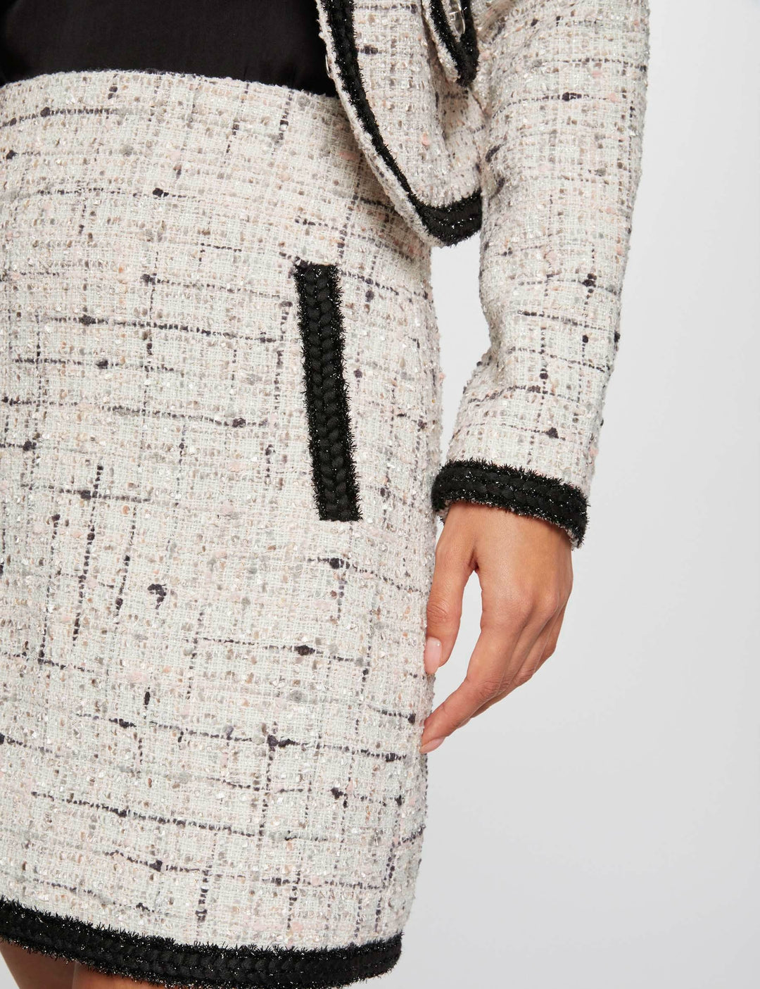 Jupe courte droite tweed