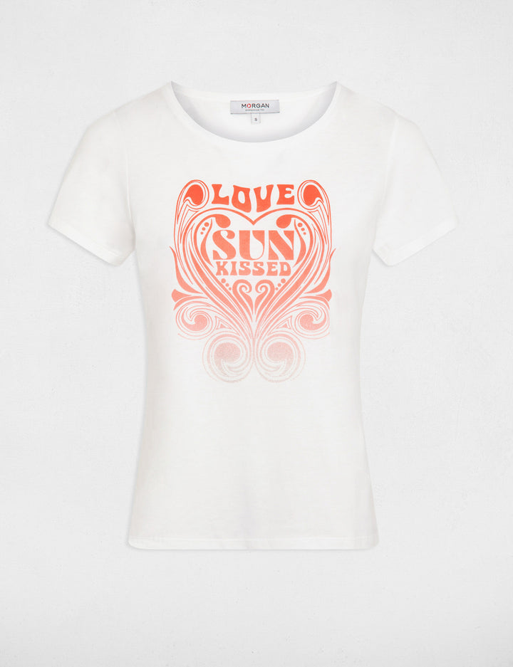 T-shirt à  inscription