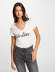 T-shirt inscription et sequins
