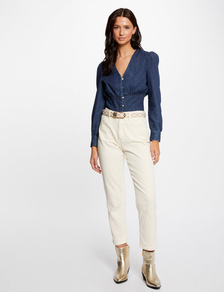 Blouse manches longues en jean