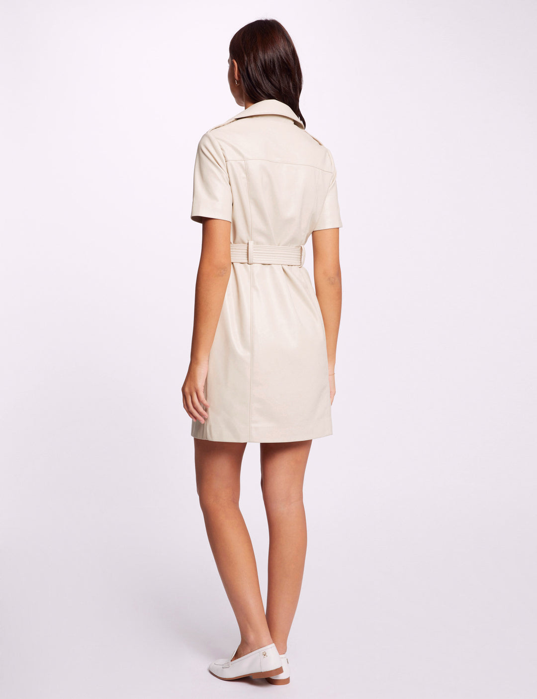 Robe courte simili cuir