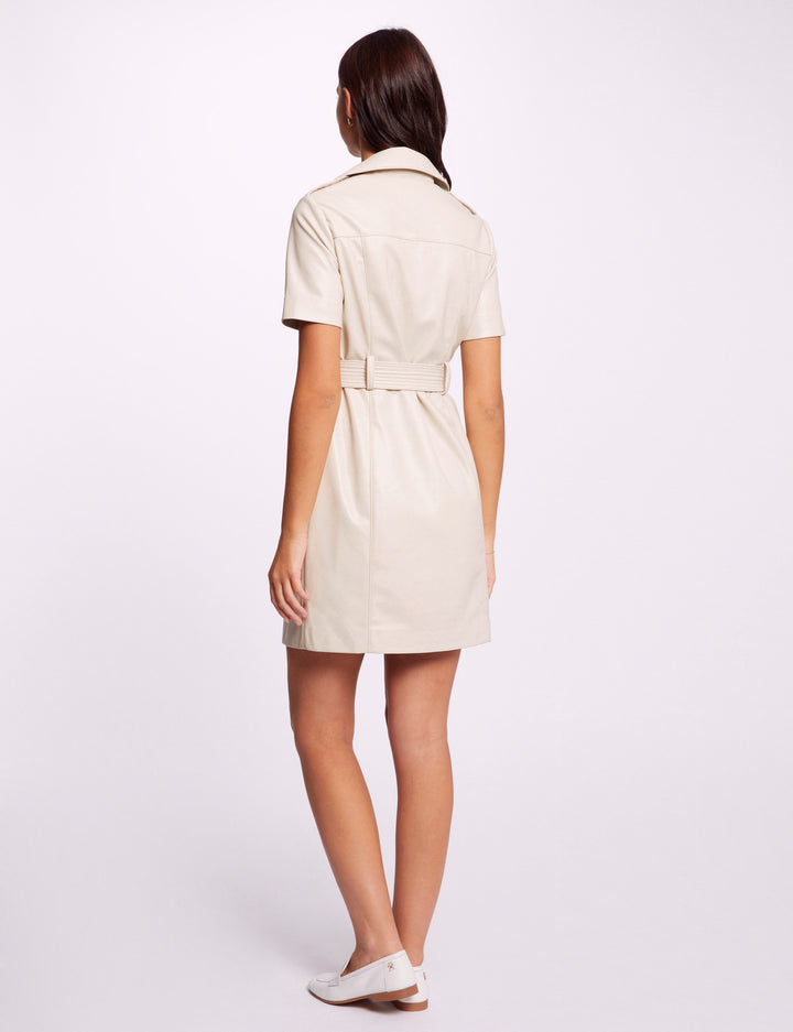 Robe courte simili cuir