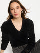 Pull manches longues maille duveteuse