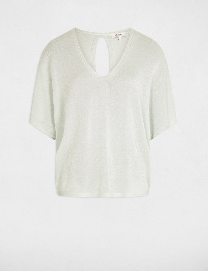 Pull col en V et manches 3/4