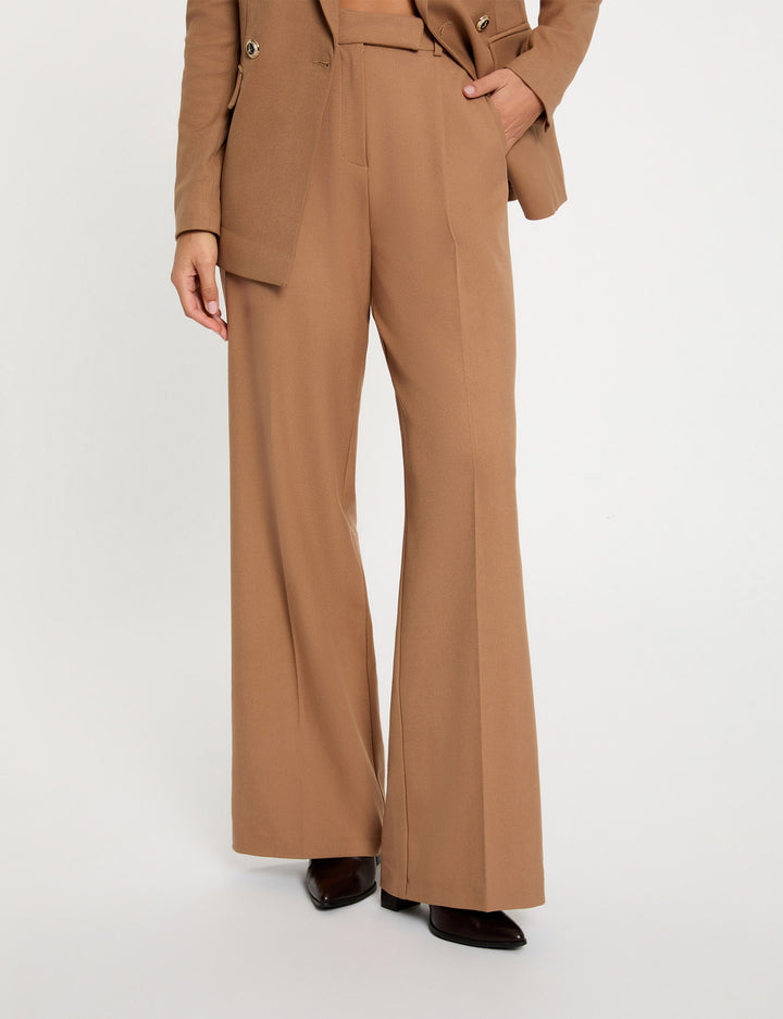 Pantalon large taille haute