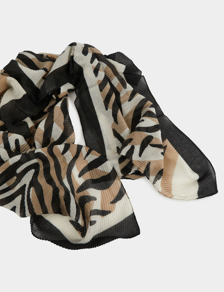 Foulard imprimé plissé