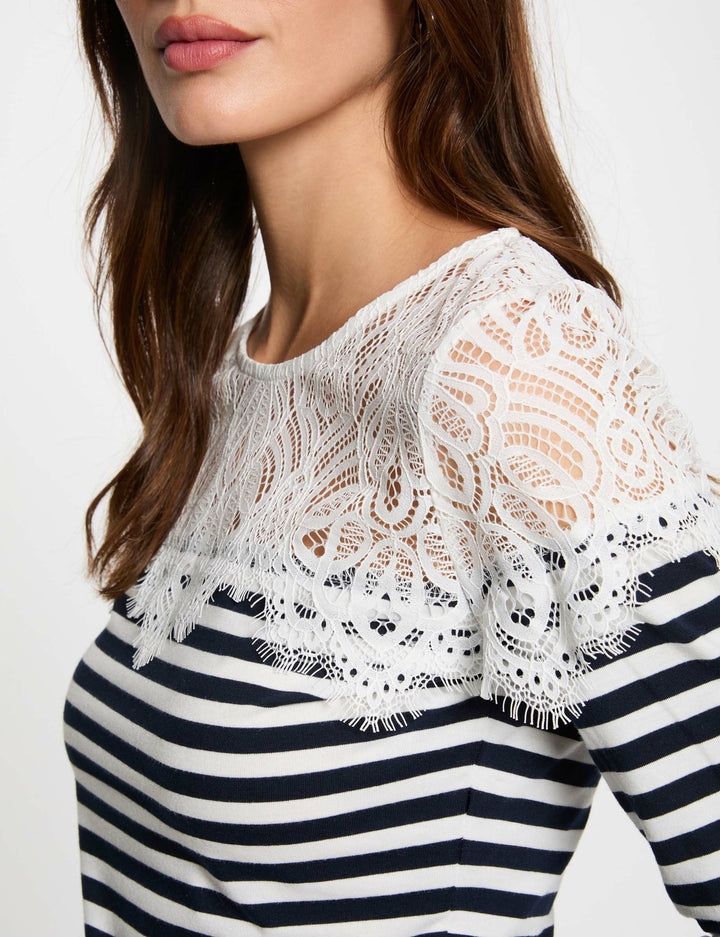 T-shirt manches longues rayé