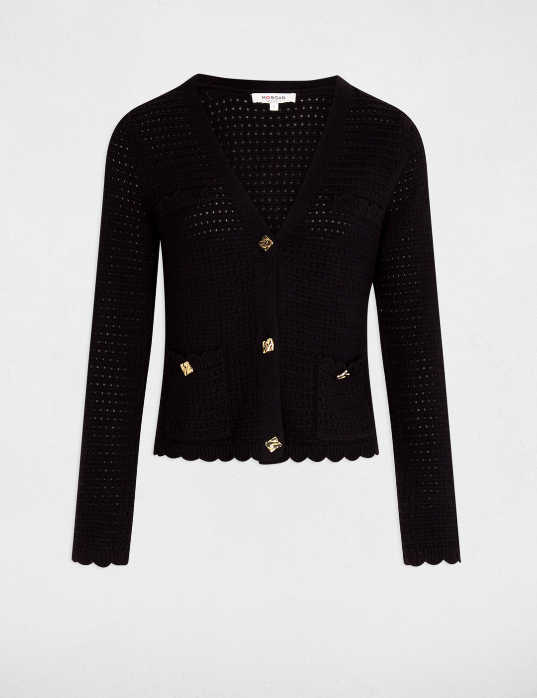 Gilet manches longues ajouré