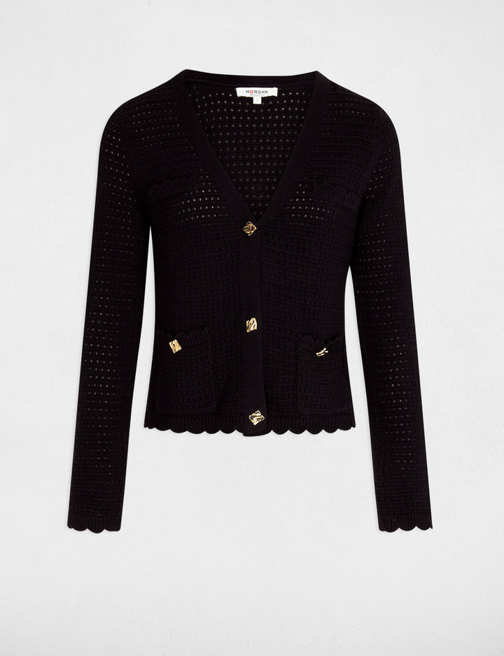 Gilet manches longues ajouré
